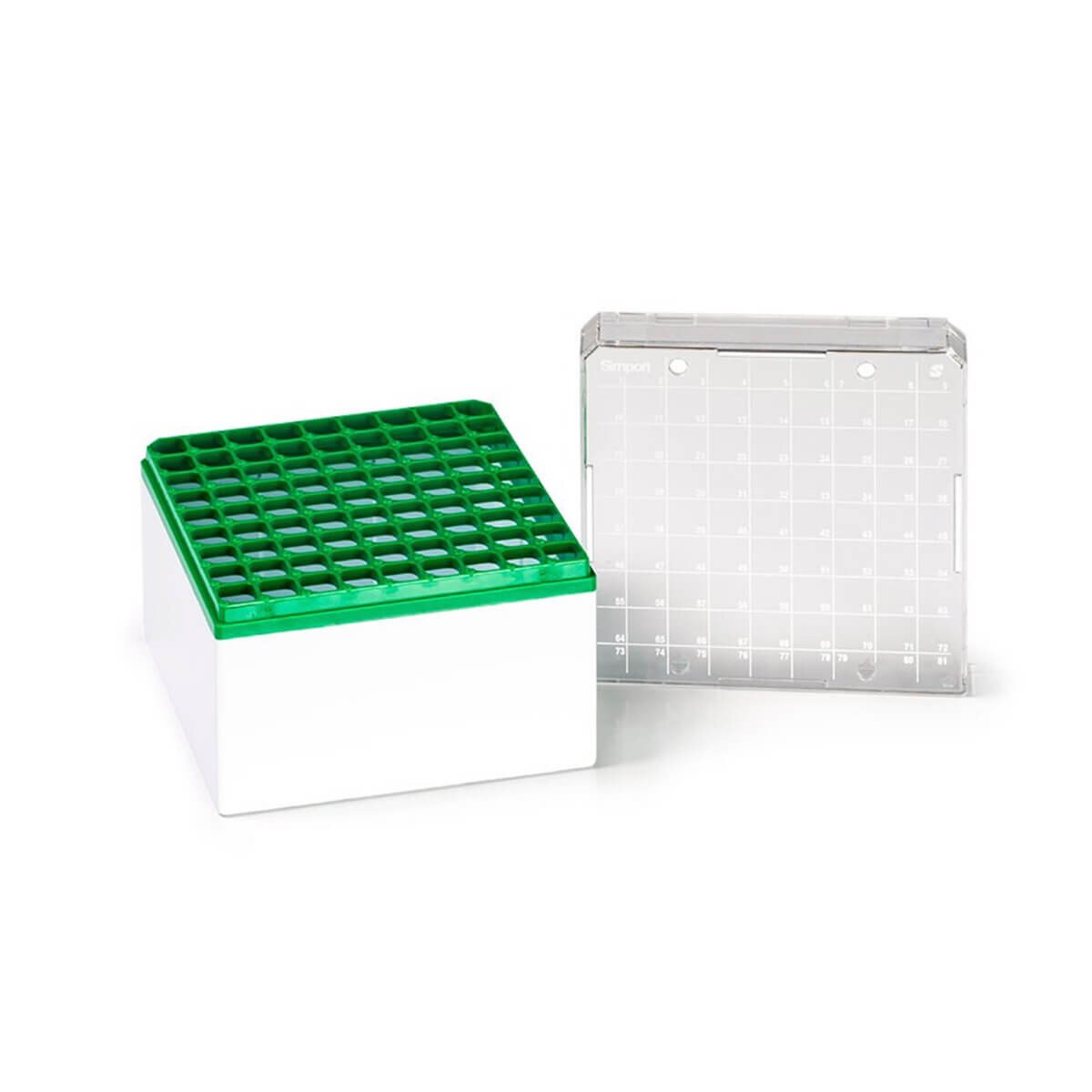 Cryogenic storage box, green